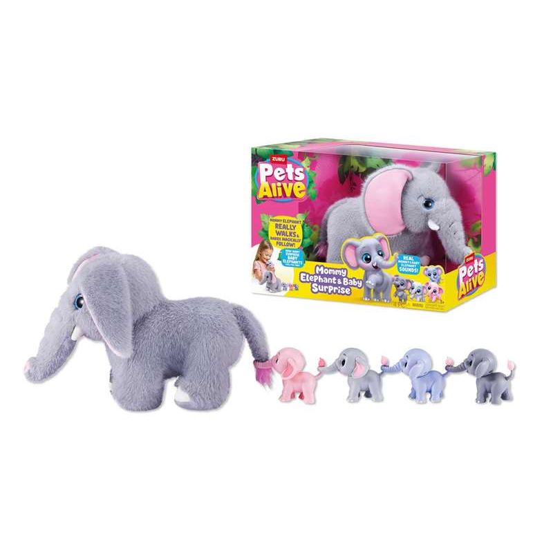 Pets Alive – Mamá elefante y sus bebés – vista y contenido