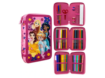Estuche de 3 pisos Princesas Disney