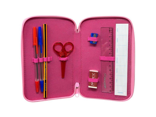 Estuche de 3 pisos Barbie — interior y material incluido