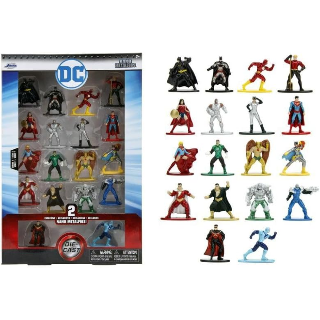 Jada DC Comics – Pack de 18 figuras Nano Metalfigs