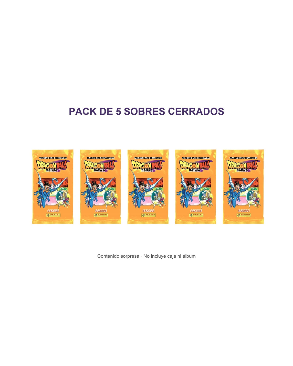 Panini Dragon Ball Daima — pack de 5 sobres cerrados