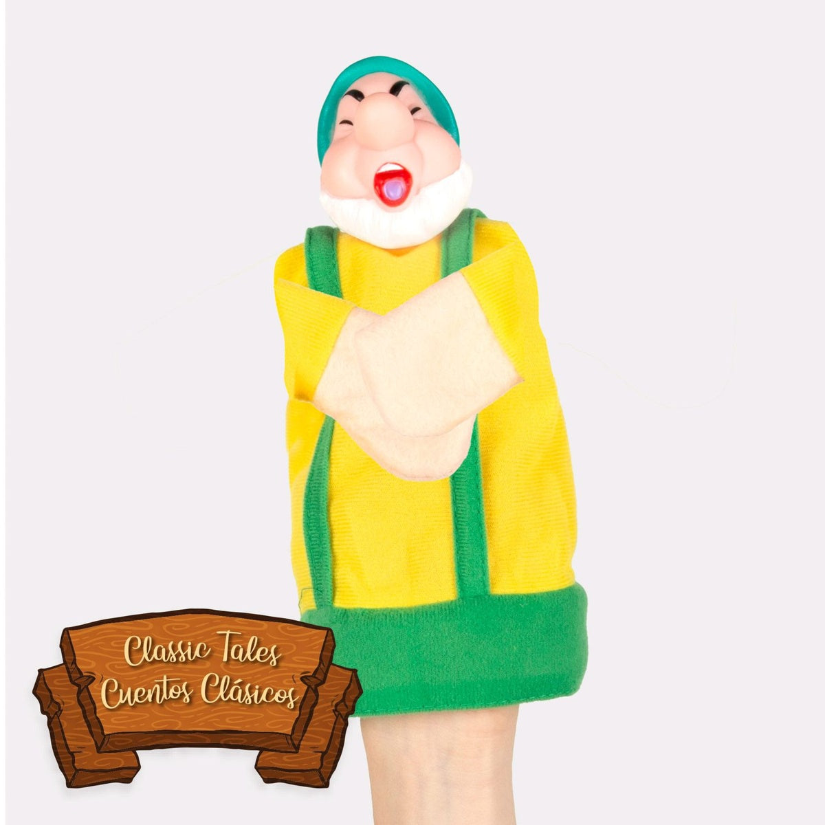Cucu Show: set de 4 marionetas de Blancanieves, 25 cm