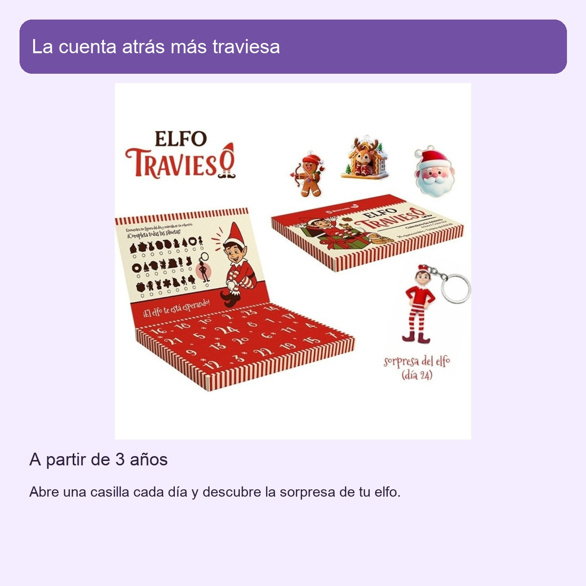 Elfo Travieso: caja de Adviento