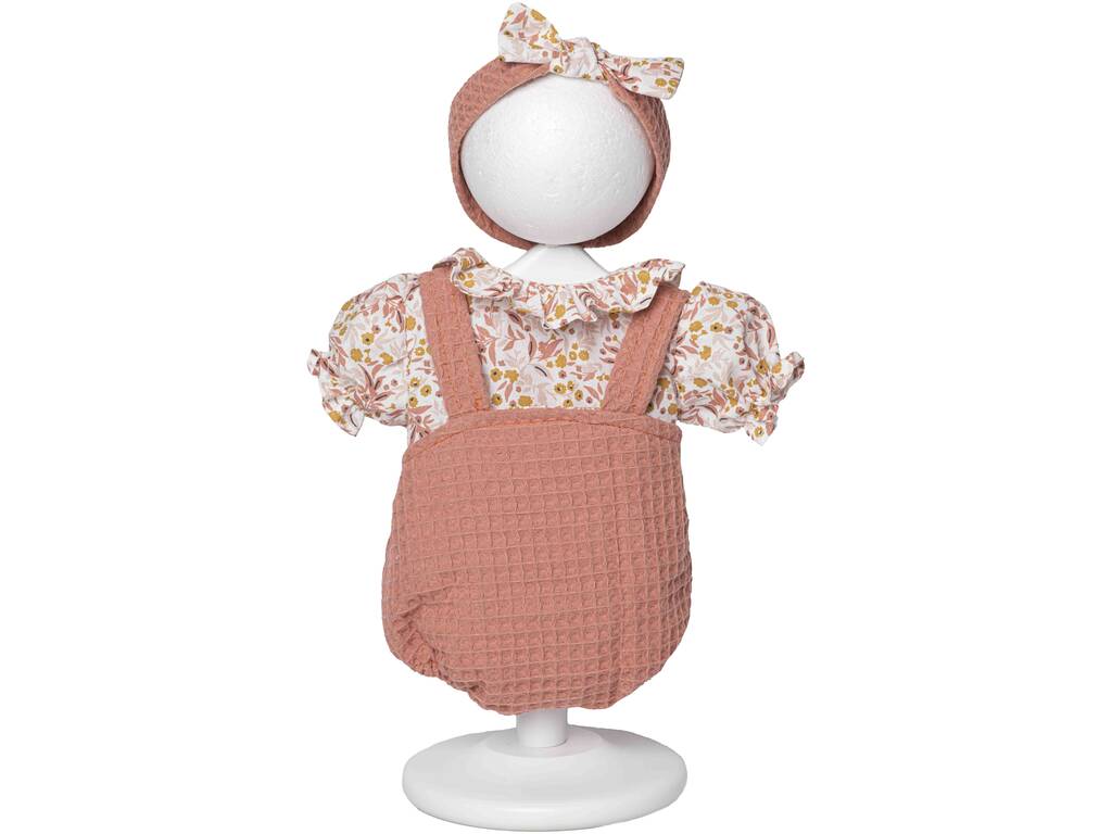 Ropa para muñeca de 46 cm: Peto rosa y camisa de flores