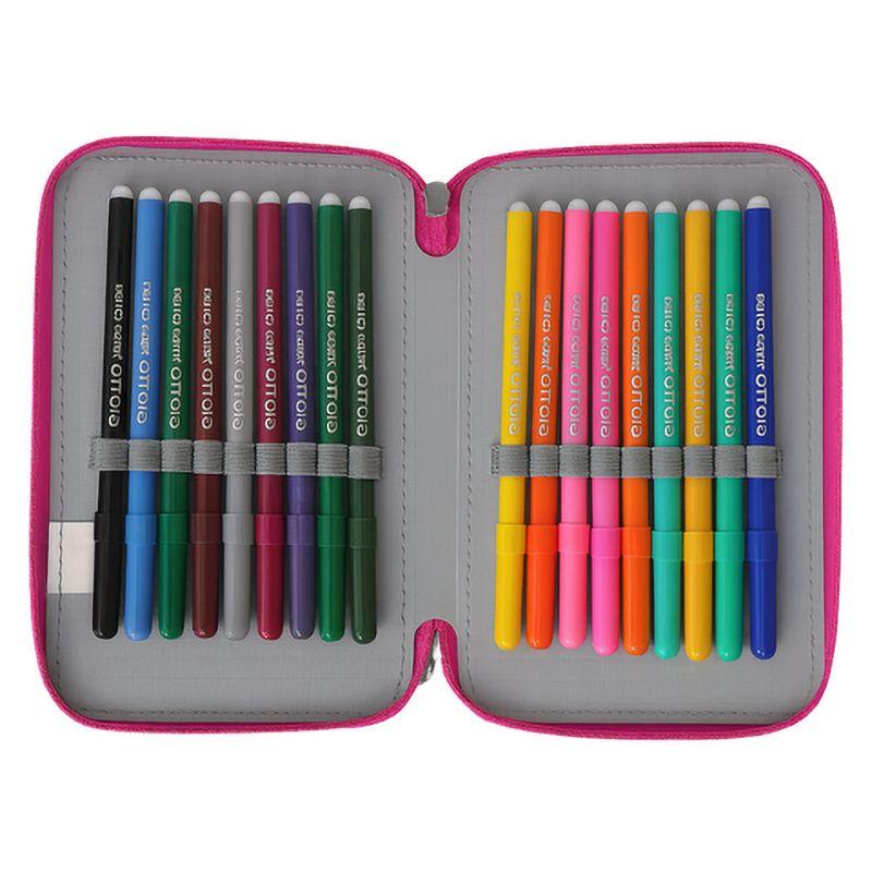 Estuche de 3 pisos Stitch Smile — interior y material incluido