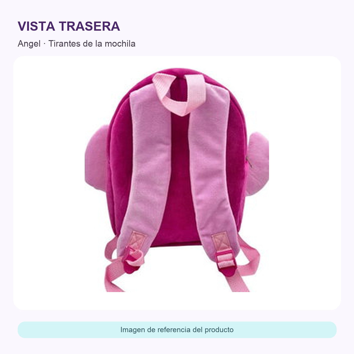 Vista trasera de la mochila Angel, recorte de la fotografía original