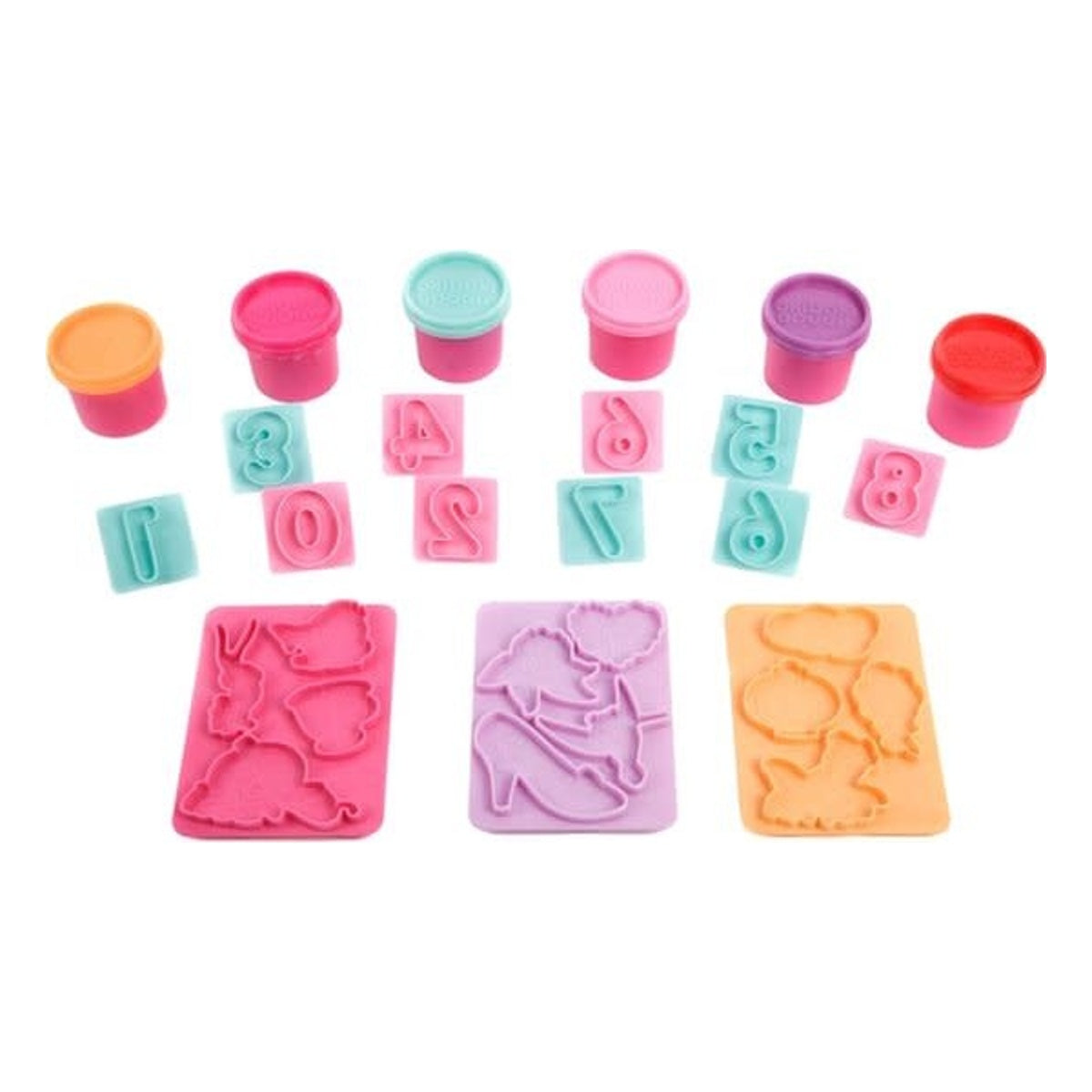 Princesas Disney: set de plastilina OkiDoki con números y moldes