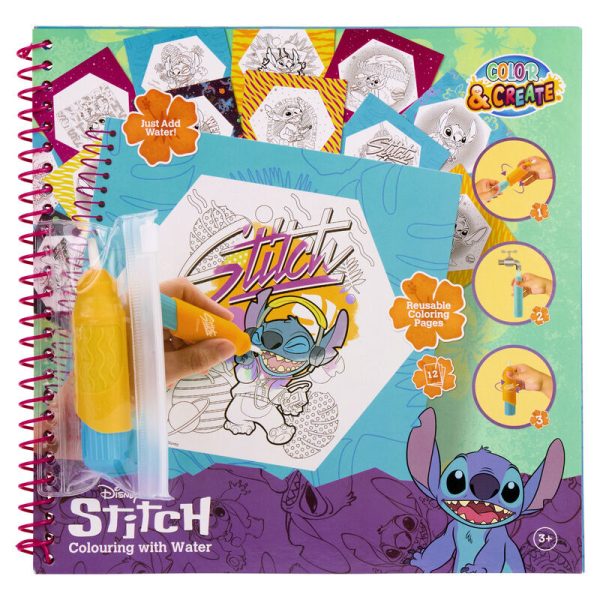Libro para pintar con agua Stitch