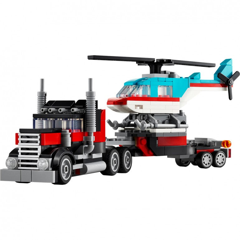 LEGO Creator 3 en 1 – Camión plataforma con helicóptero (31146) - vista 1