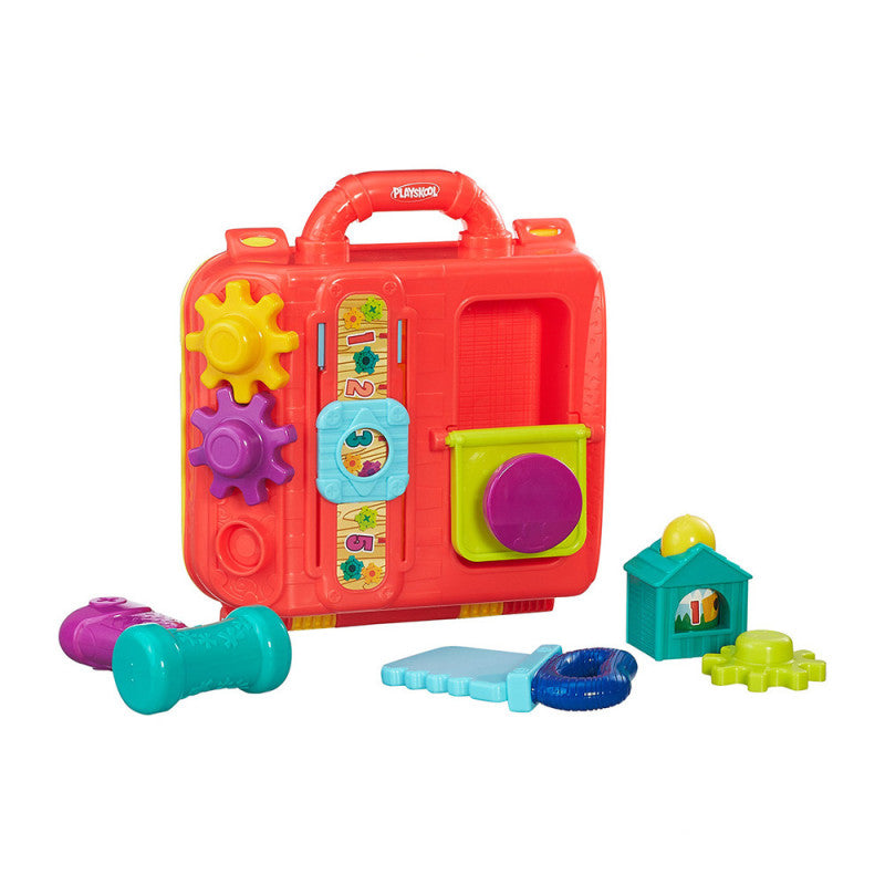Taller Playskool Pretend 'n Go — maletín cerrado y herramientas