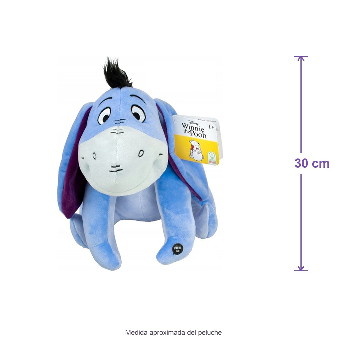 Peluche Ígor con sonido · Winnie the Pooh · 30 cm — medida aproximada