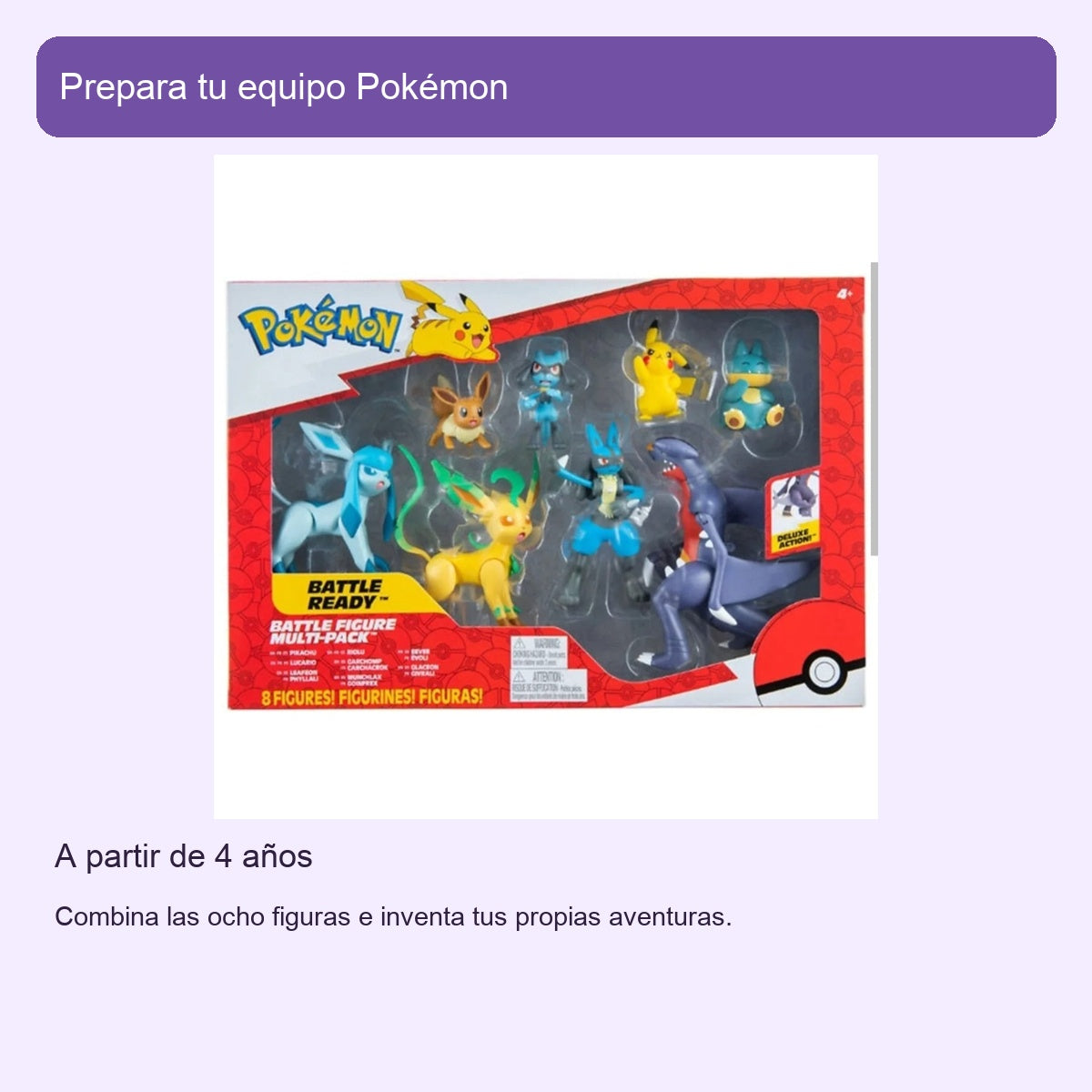 Pokémon Battle Ready, pack de 8 figuras