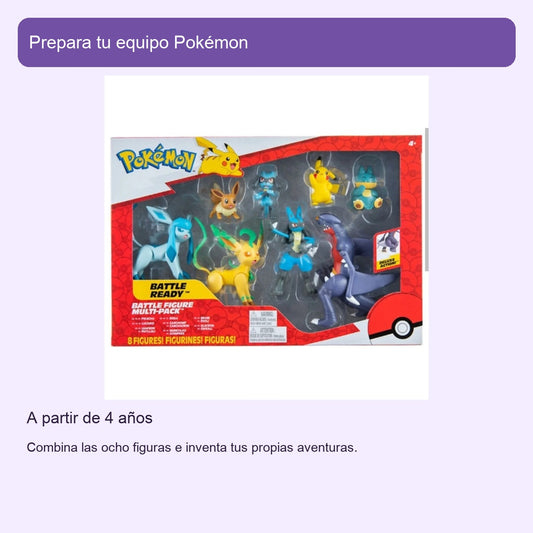 Pokémon Battle Ready, pack de 8 figuras