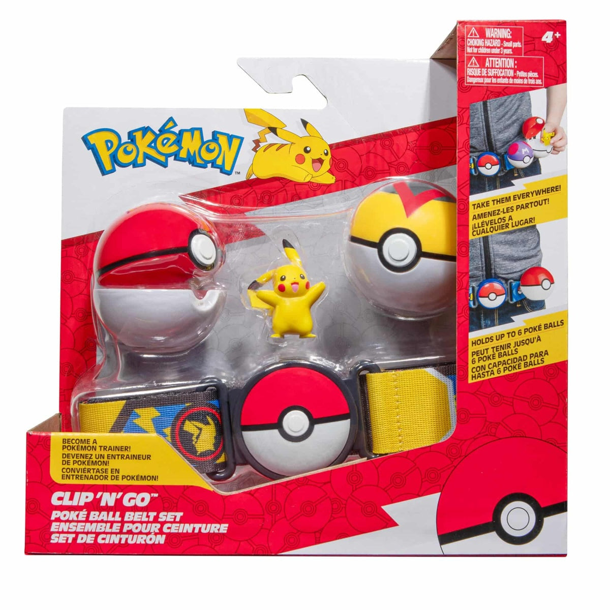 Pokémon Clip ’N’ Go: cinturón con Pikachu y dos Poké Balls