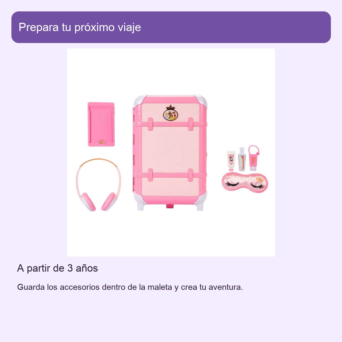 Princesas Disney Style Collection: maleta de viaje con accesorios