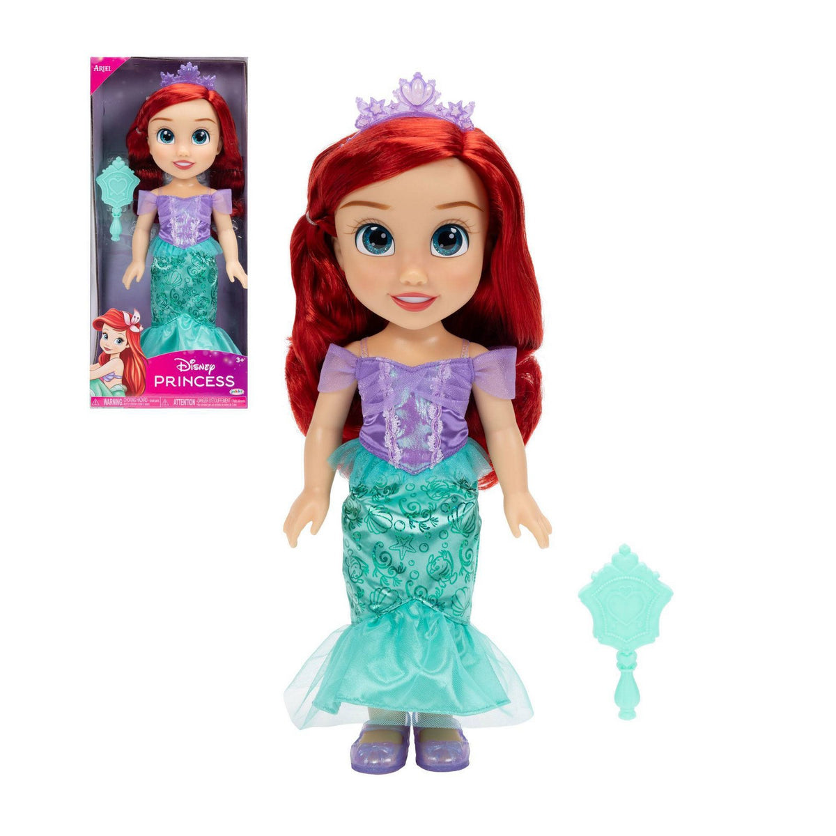 Muñeca Ariel Disney Princess con cepillo y tiara