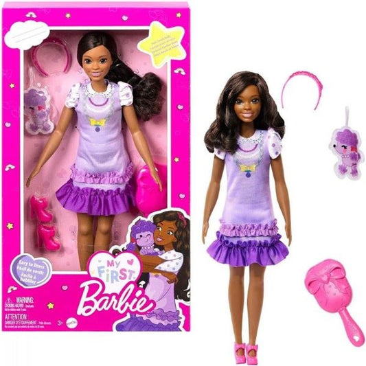 Mi primera Barbie Brooklyn de 34 cm con perrito y accesorios