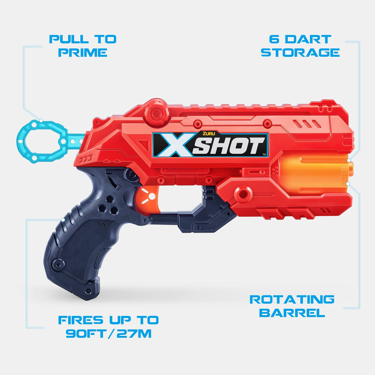 X-Shot Reflex 6: tambor giratorio y funcionamiento