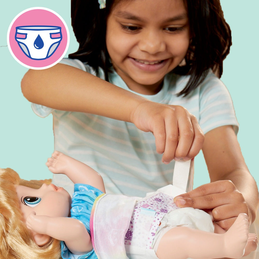 Baby Alive Fruity Sips — muñeca rubia con accesorios