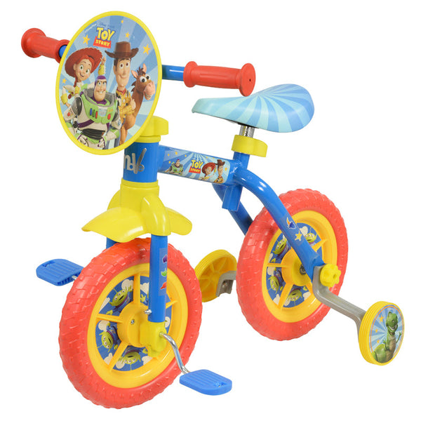 Bicicleta Toy Story de 10 pulgadas con pedales y ruedines