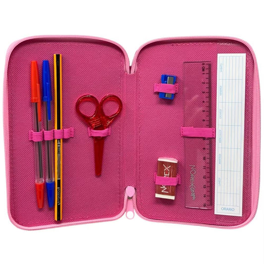 Estuche de 3 pisos Minnie — interior y material incluido