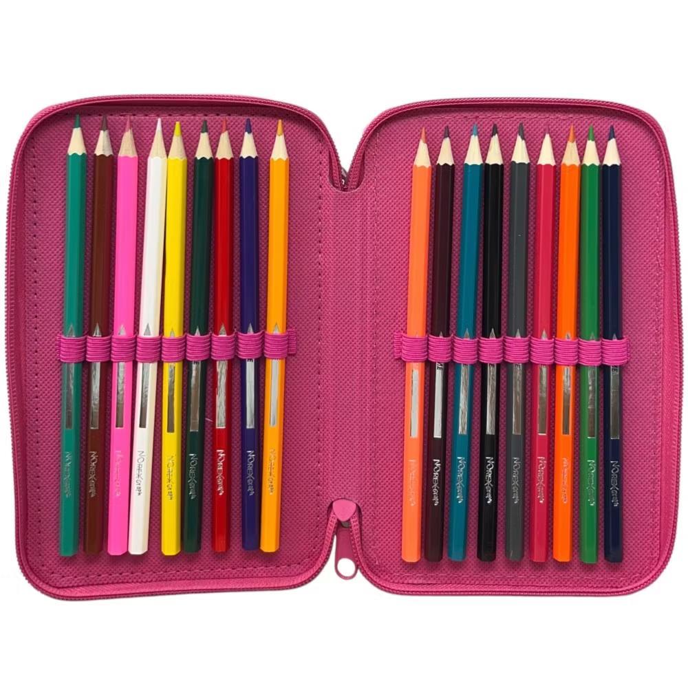 Estuche de 3 pisos Minnie — interior y material incluido