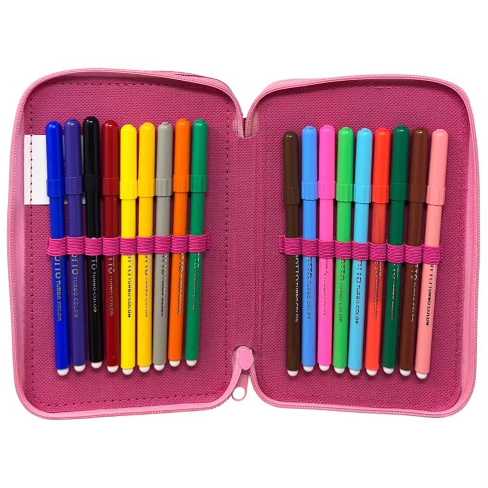 Estuche de 3 pisos Minnie — interior y material incluido