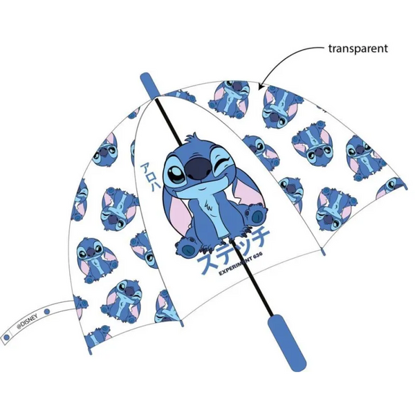 Paraguas transparente Stitch automático para adulto