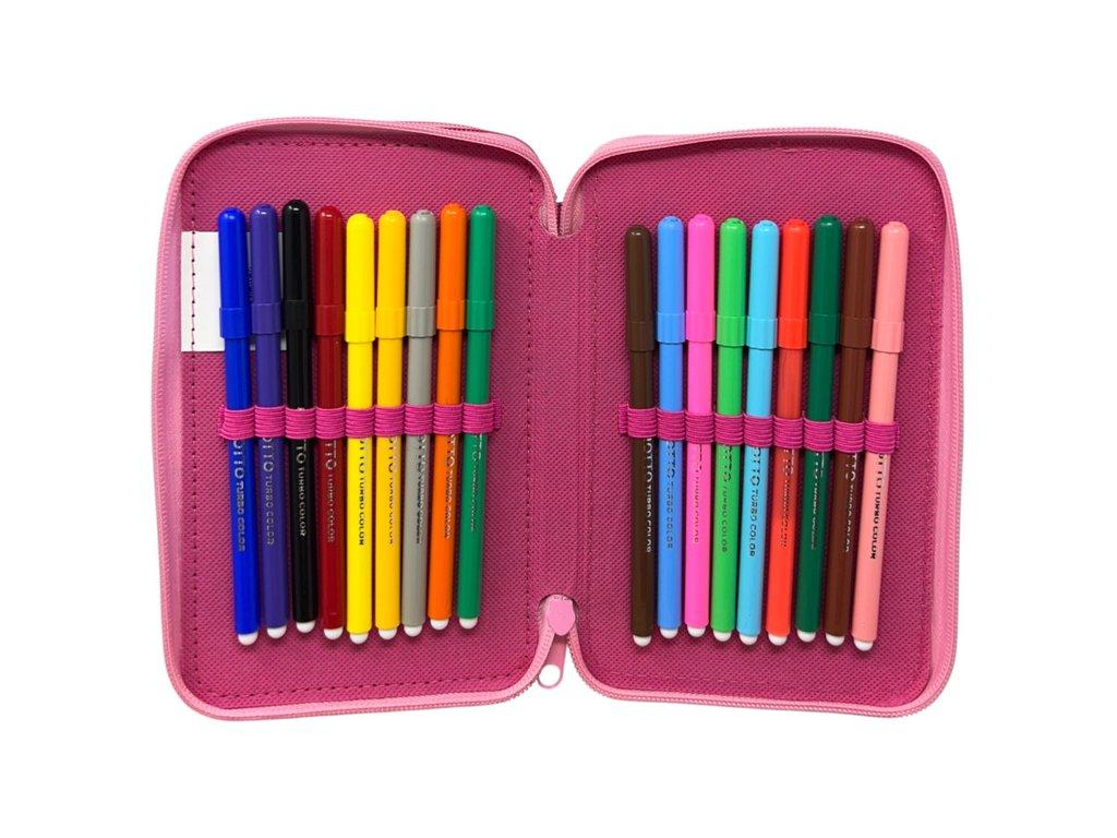 Estuche de 3 pisos Barbie — interior y material incluido