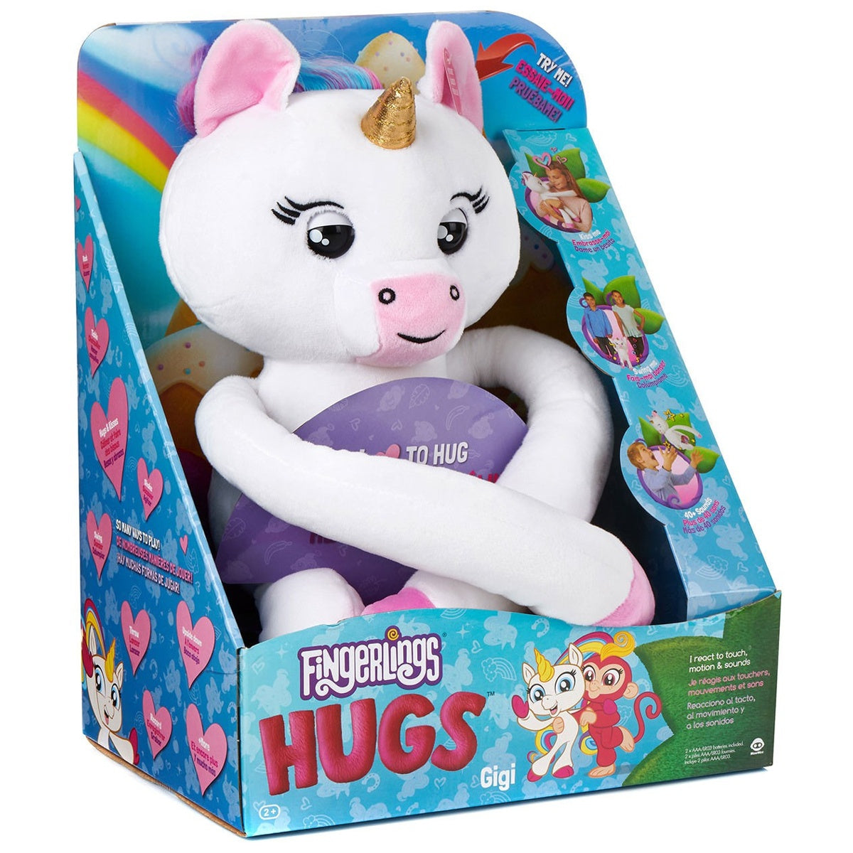 Fingerlings HUGS Gigi: unicornio de peluche interactivo