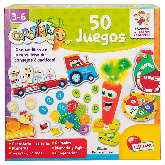 Carotina – Set de 50 juegos educativos – vista y contenido