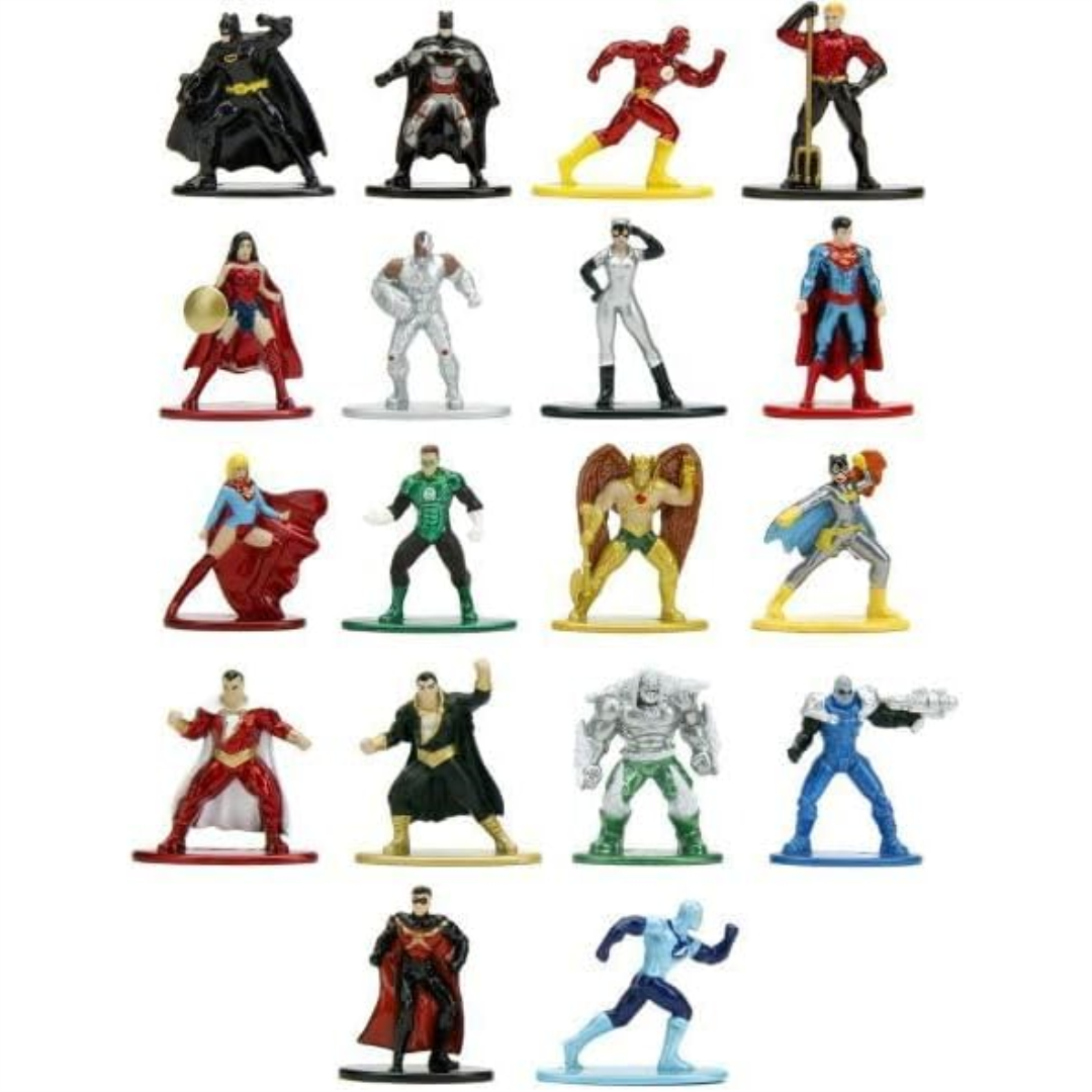 Jada DC Comics – Pack de 18 figuras Nano Metalfigs