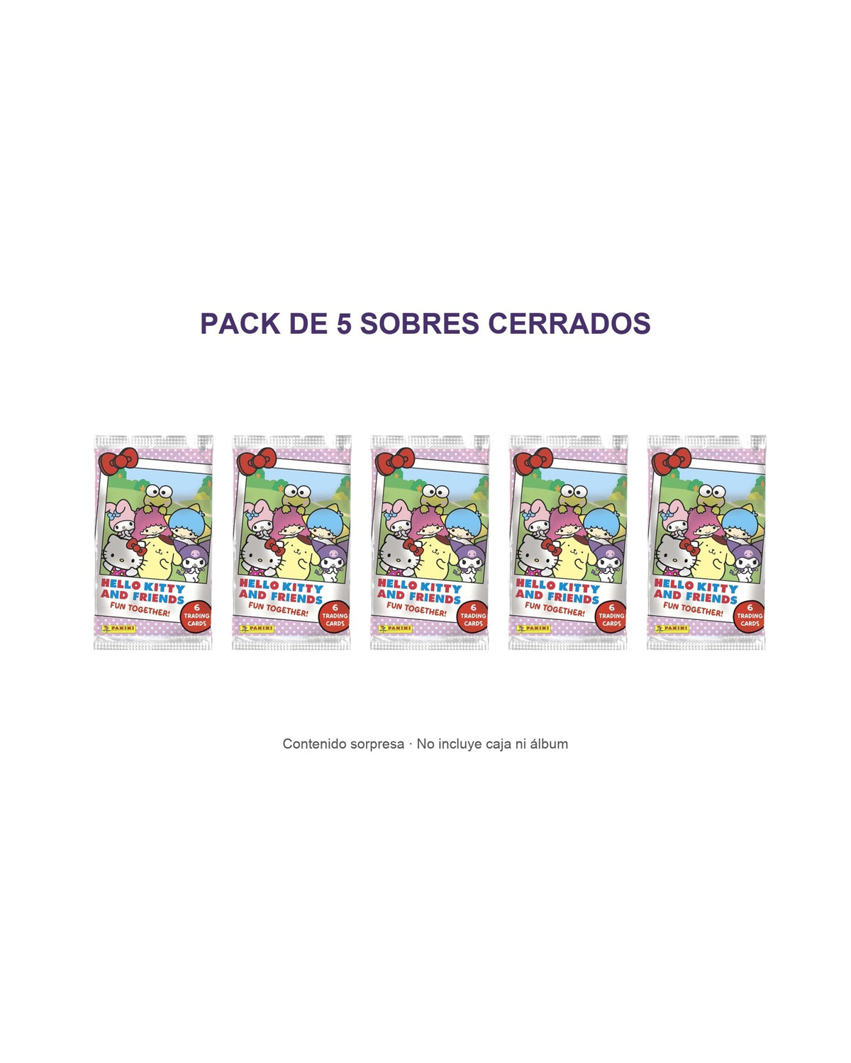Panini Hello Kitty & Friends — pack de 5 sobres cerrados