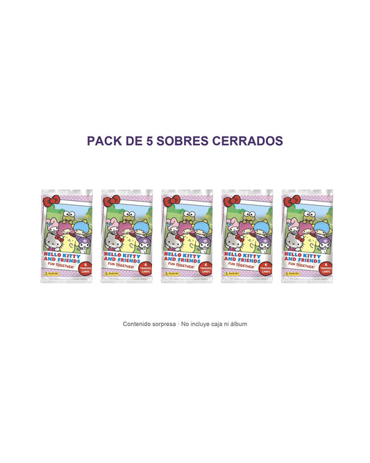 Panini Hello Kitty & Friends — pack de 5 sobres cerrados
