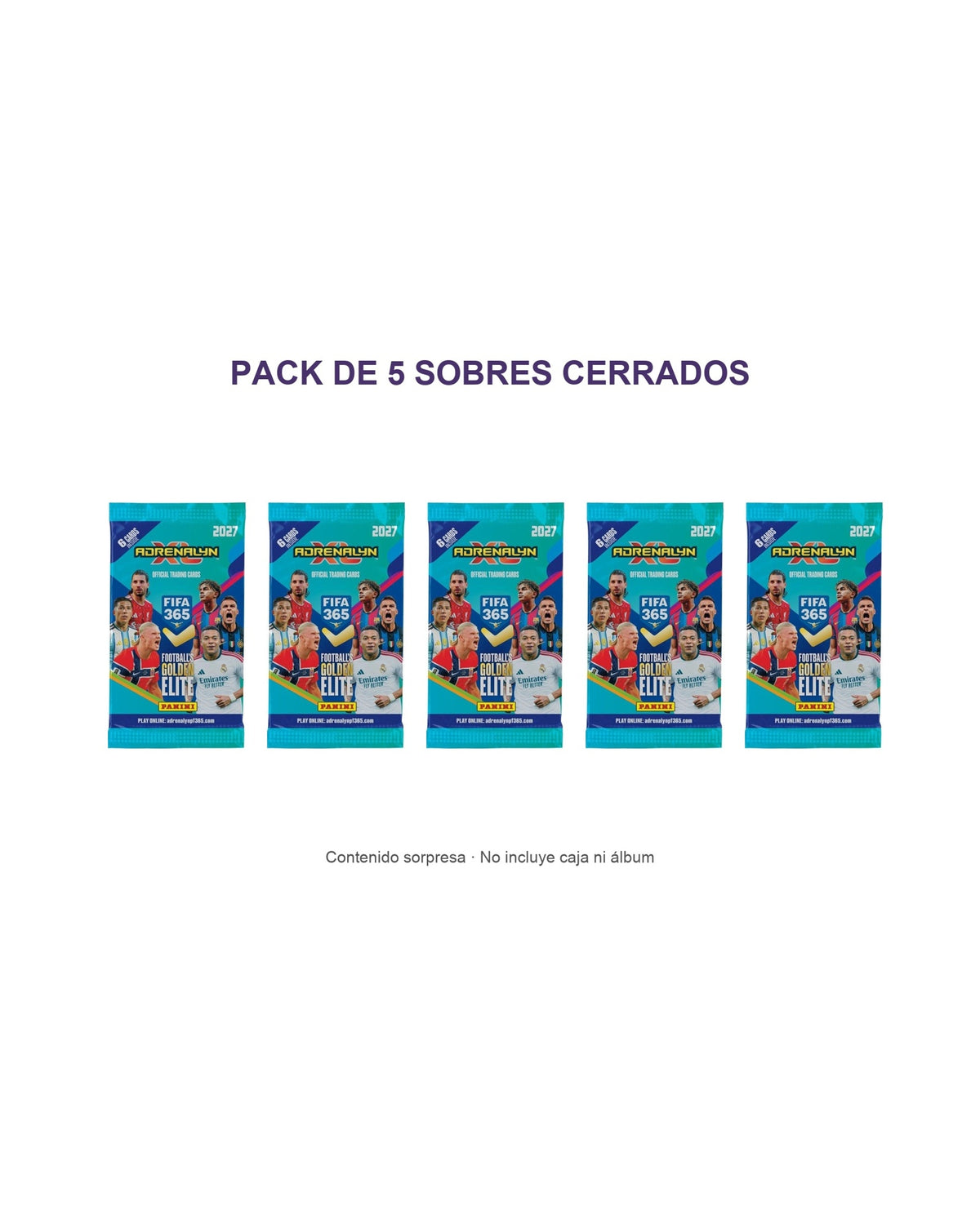 Panini FIFA 365 Adrenalyn XL 2027 — pack de 5 sobres cerrados