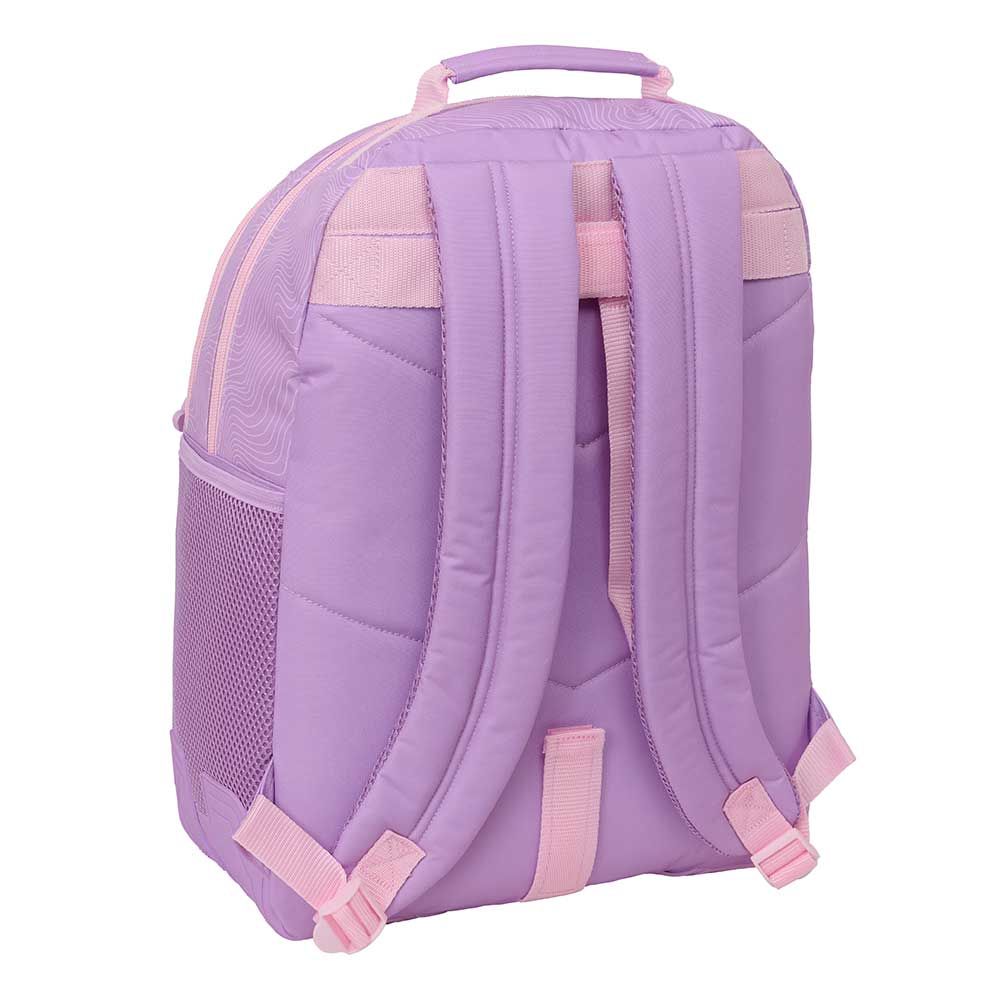 Mochila K-Pop Demon Hunters doble adaptable a carro – vista y contenido