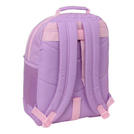 Mochila K-Pop Demon Hunters doble adaptable a carro – vista y contenido