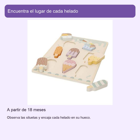 WOOMAX: puzzle de madera de helados