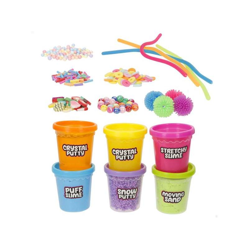 Mega set Crea tu Slime – 6 botes – vista y contenido