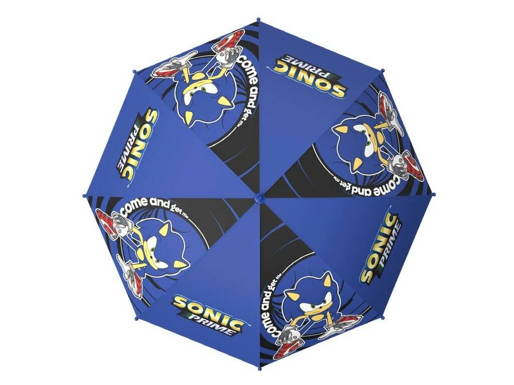 Paraguas automático Sonic Prime de poliéster · 48 cm — detalle