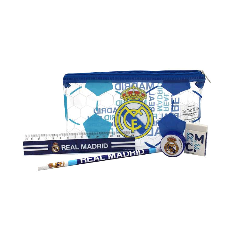 Estuche con material escolar Real Madrid