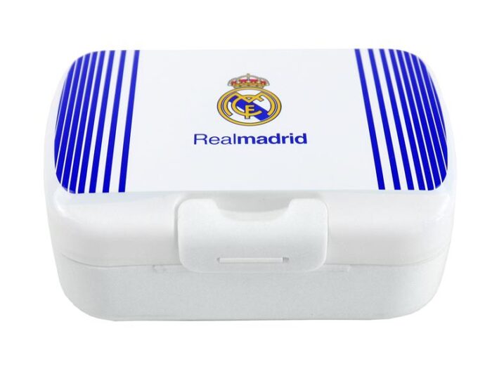 Sandwichera Real Madrid blanca y azul