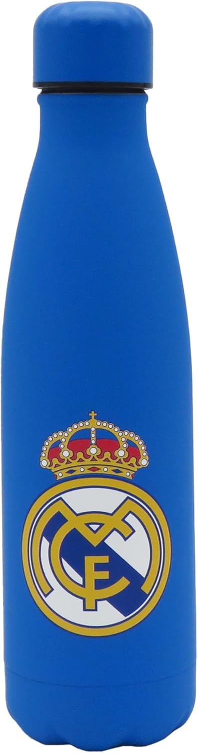 Botella térmica Real Madrid azul de acero inoxidable