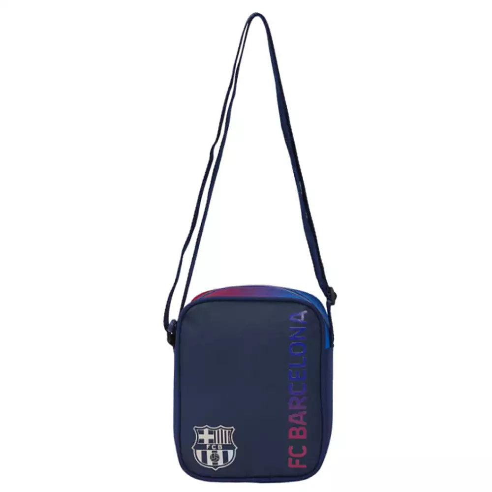 Bolso bandolera FC Barcelona azul marino · 21 cm — detalle