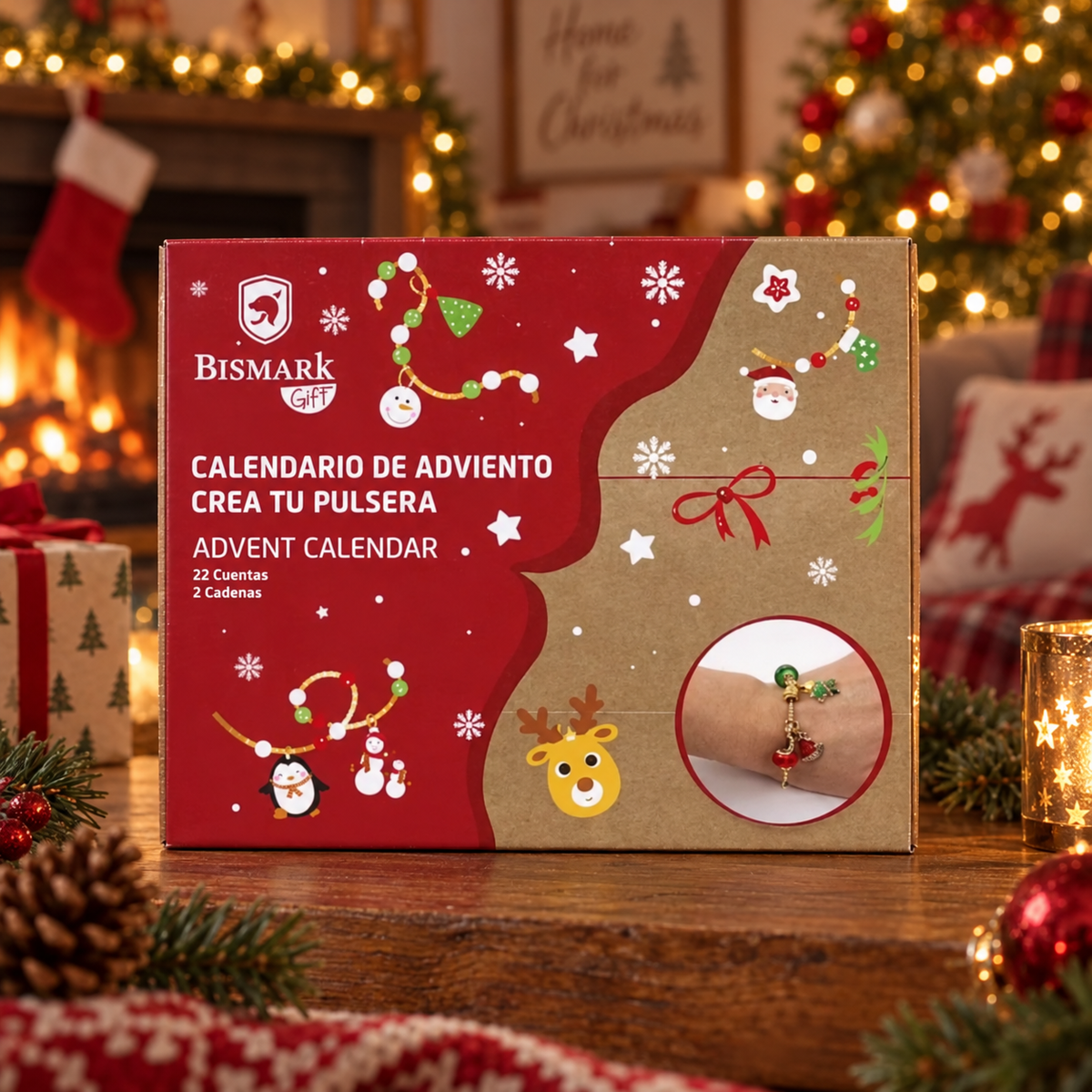 Escena de ambiente navideño ilustrativa generada con IA.
