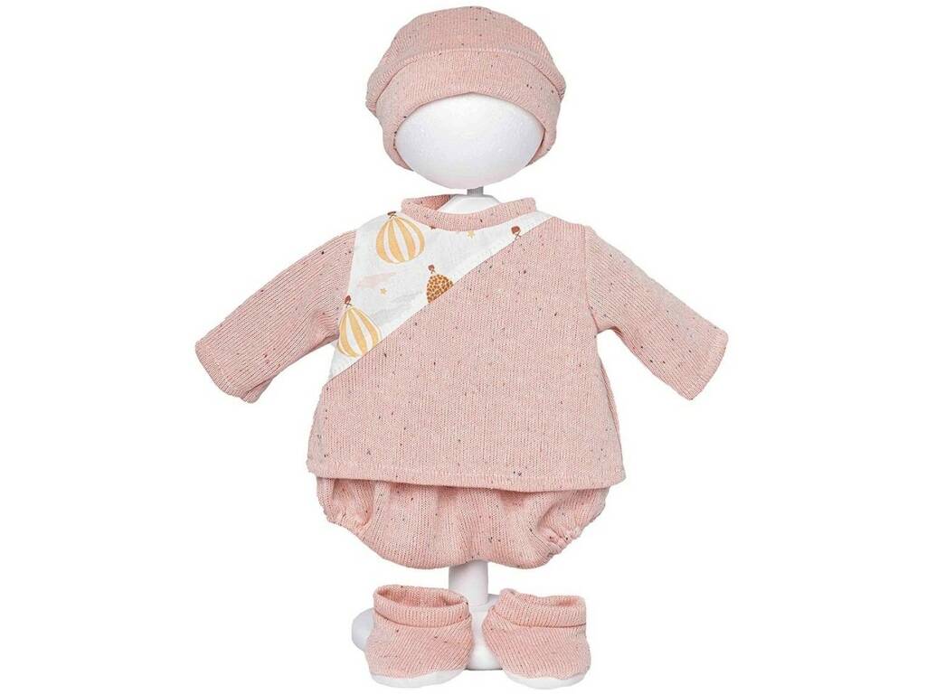 Ropa para muñeca de 46 cm: Conjunto rosa con globos