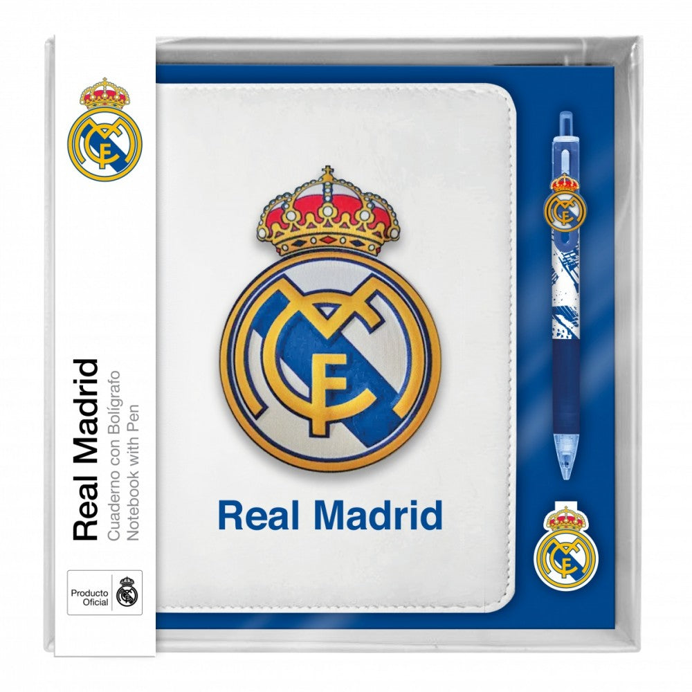 Libreta antiestrés con bolígrafo Real Madrid