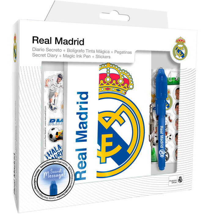 Diario con bolígrafo mágico Real Madrid