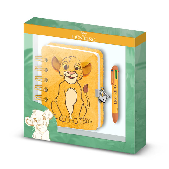 Libreta de peluche con bolígrafo El Rey León