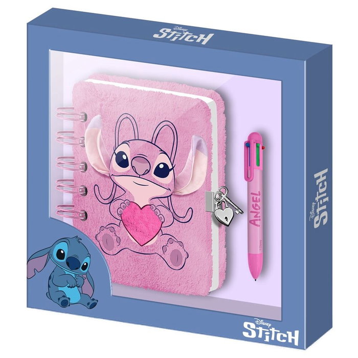 Libreta de peluche con bolígrafo Angel
